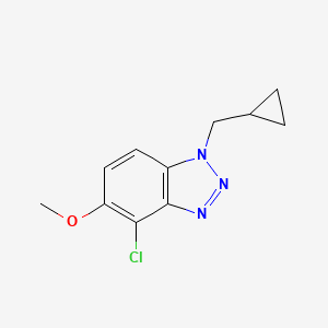 molecular formula C11H12ClN3O B8739081 4-chloro-1-(cyclopropylmethyl)-5-methoxy-1H-benzotriazole 