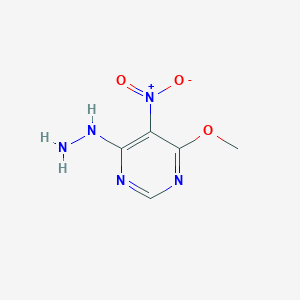 molecular formula C5H7N5O3 B8739167 5-Nitro-4-methoxy-6-hydrazinopyrimidine 