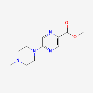 molecular formula C11H16N4O2 B8739206 Methyl 5-(4-methylpiperazin-1-yl)pyrazine-2-carboxylate 