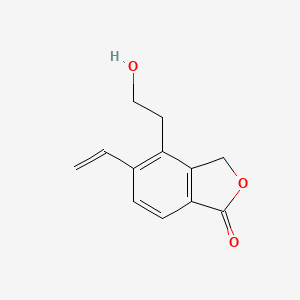 molecular formula C12H12O3 B8739220 5-ethenyl-4-(2-hydroxyethyl)-2-benzofuran-1(3H)-one 