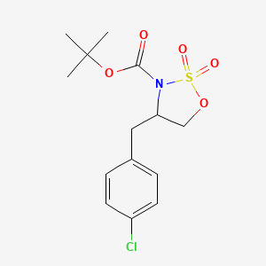 molecular formula C14H18ClNO5S B8739238 3-Boc-4-(4-chlorobenzyl)-1,2,3-oxathiazolidine 2,2-dioxide 