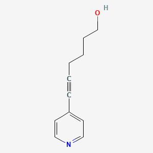 molecular formula C11H13NO B8739245 6-(4-Pyridinyl)-5-hexyn-1-ol 