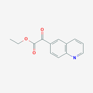 molecular formula C13H11NO3 B8739251 Ethyl 2-oxo-2-(quinolin-6-yl)acetate 