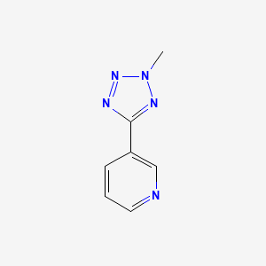 molecular formula C7H7N5 B8739280 2-Methyl-5-(3-pyridyl)-2H-tetrazole 