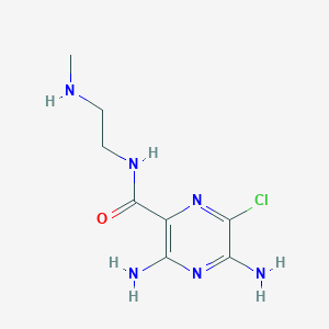 molecular formula C8H13ClN6O B8739292 3,5-diamino-6-chloro-N-(2-methylaminoethyl)pyrazine-2-carboxamide 