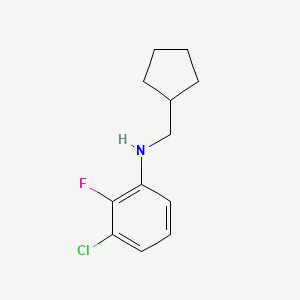molecular formula C12H15ClFN B8739296 3-Chloro-N-(cyclopentylmethyl)-2-fluoroaniline CAS No. 919800-27-4
