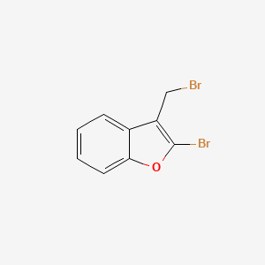 molecular formula C9H6Br2O B8739332 2-Bromo-3-(bromomethyl)-1-benzofuran CAS No. 38281-50-4
