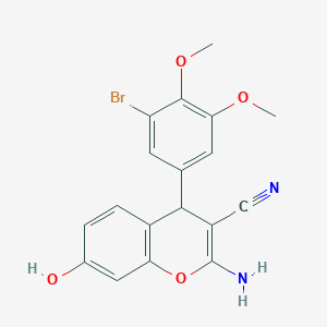 2-amino-4-(3-bromo-4,5-dimethoxyphenyl)-7-hydroxy-4H-chromene-3-carbonitrile