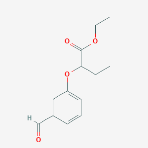 molecular formula C13H16O4 B8739382 Ethyl 2-(3-formylphenoxy)butanoate 