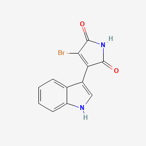 molecular formula C12H7BrN2O2 B8739390 1H-Pyrrole-2,5-dione, 3-bromo-4-(1H-indol-3-yl)- CAS No. 125314-92-3