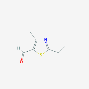 molecular formula C7H9NOS B8739393 2-Ethyl-4-methylthiazole-5-carboxaldehyde 