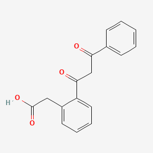 Benzeneacetic acid, 2-(1,3-dioxo-3-phenylpropyl)-