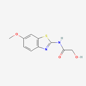 molecular formula C10H10N2O3S B8739530 2-Hydroxy-N-(6-methoxy-1,3-benzothiazol-2-YL)acetamide 