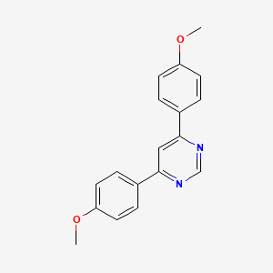 molecular formula C18H16N2O2 B8739538 4,6-Bis(4-methoxyphenyl)pyrimidine 