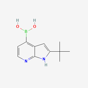 molecular formula C11H15BN2O2 B8739556 2-Tert-butyl-1H-pyrrolo[2,3-B]pyridin-4-ylboronic acid CAS No. 1089669-71-5