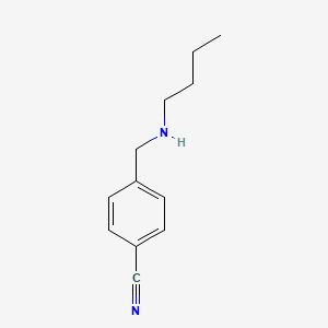 molecular formula C12H16N2 B8739557 4-[(Butylamino)methyl]benzonitrile 