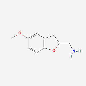 molecular formula C10H13NO2 B8739564 (5-Methoxy-2,3-dihydrobenzofuran-2-yl)methanamine 