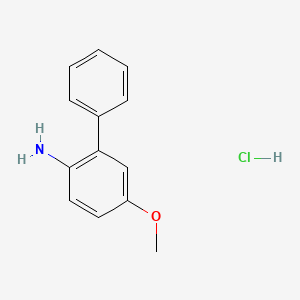 molecular formula C13H14ClNO B8739590 2-Amino-5-methoxybiphenyl hydrochloride 