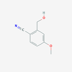 molecular formula C9H9NO2 B8739668 2-Cyano-5-methoxybenzyl alcohol 