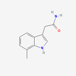 molecular formula C11H12N2O B8739686 2-(7-methyl-1H-indol-3-yl)-acetamide 