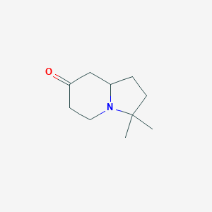 B8739732 Hexahydro-3,3-dimethylindolizin-7(1H)-one CAS No. 106051-16-5