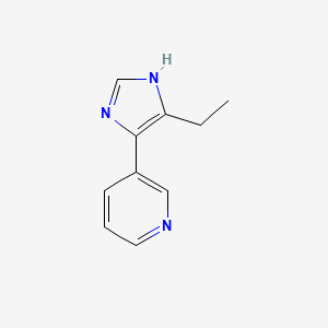 molecular formula C10H11N3 B8739847 3-(4-Ethyl-1H-imidazol-5-yl)pyridine 