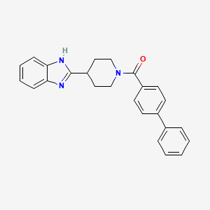 molecular formula C25H23N3O B8739850 (4-(1H-benzo[d]imidazol-2-yl)piperidin-1-yl)([1,1'-biphenyl]-4-yl)methanone 