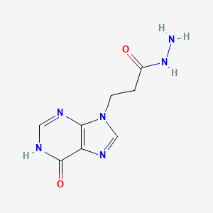 molecular formula C8H10N6O2 B8739862 3-(6-Oxo-3,6-dihydro-9H-purin-9-yl)propanehydrazide CAS No. 95789-94-9