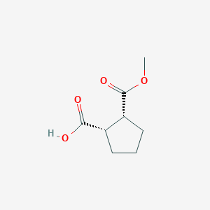 molecular formula C8H12O4 B8739863 (1S,2R)-2-(methoxycarbonyl)cyclopentanecarboxylic acid 