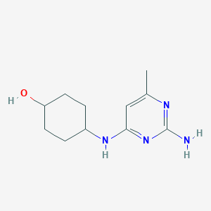 molecular formula C11H18N4O B8739868 4-[(2-Amino-6-methylpyrimidin-4-yl)amino]cyclohexan-1-ol CAS No. 1184914-26-8