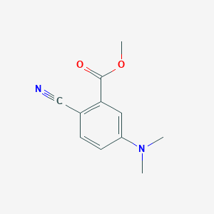 molecular formula C11H12N2O2 B8739875 2-Cyano-5-dimethylamino-benzoic acid methyl ester 