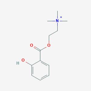 molecular formula C12H18NO3+ B8740010 2-(2-Hydroxybenzoyl)oxyethyl-trimethylazanium 