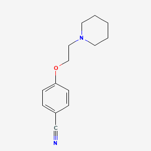 molecular formula C14H18N2O B8740011 4-(2-Piperidin-1-ylethoxy)benzonitrile 