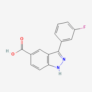 molecular formula C14H9FN2O2 B8740012 3-(3-Fluorophenyl)-1H-5-indazolecarboxylic Acid 
