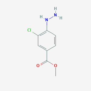 molecular formula C8H9ClN2O2 B8740069 Methyl 3-chloro-4-hydrazinylbenzoate 