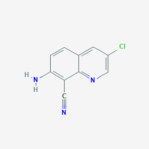 molecular formula C10H6ClN3 B8740073 7-Amino-3-chloroquinoline-8-carbonitrile CAS No. 88362-40-7