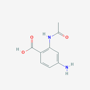 molecular formula C9H10N2O3 B8740101 4-Amino-2-acetamidobenzoic acid 