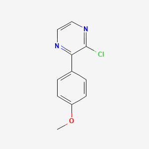 molecular formula C11H9ClN2O B8740110 2-Chloro-3-(4-methoxyphenyl)pyrazine CAS No. 88066-88-0