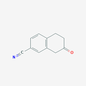 molecular formula C11H9NO B8740116 7-Oxo-5,6,7,8-tetrahydronaphthalene-2-carbonitrile 