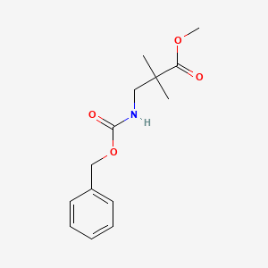 molecular formula C14H19NO4 B8740181 Methyl 3-(((benzyloxy)carbonyl)amino)-2,2-dimethylpropanoate 
