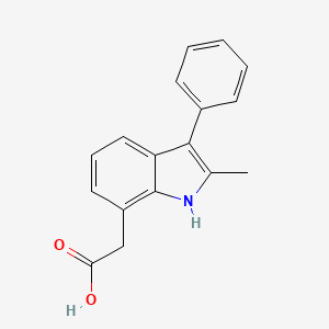 molecular formula C17H15NO2 B8740202 (2-Methyl-3-phenyl-1H-indol-7-yl)acetic acid CAS No. 51135-35-4