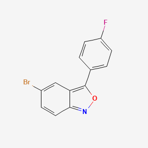 molecular formula C13H7BrFNO B8740210 5-Bromo-3-(4-fluorophenyl)benzo[c]isoxazole 