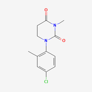 molecular formula C12H13ClN2O2 B8740224 1-(2-Methyl-4-chlorophenyl)-3-methyl-dihydrouracil CAS No. 77385-01-4