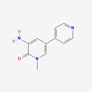 molecular formula C11H11N3O B8740228 5-amino-1-methyl-[3,4'-bipyridin]-6(1H)-one CAS No. 62749-44-4