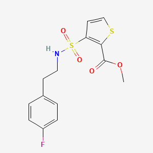 molecular formula C14H14FNO4S2 B8740243 Methyl 3-{[2-(4-fluorophenyl)ethyl]sulfamoyl}thiophene-2-carboxylate 