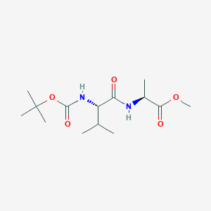molecular formula C14H26N2O5 B8740287 (S)-Methyl 2-((S)-2-((tert-butoxycarbonyl)amino)-3-methylbutanamido)propanoate 