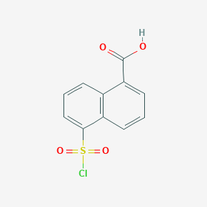 molecular formula C11H7ClO4S B8740301 5-Chlorosulfonyl-naphthalene-1-carboxylic acid 