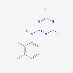 molecular formula C11H10Cl2N4 B8740325 4,6-Dichloro-N-(2,3-dimethylphenyl)-1,3,5-triazin-2-amine CAS No. 61018-62-0