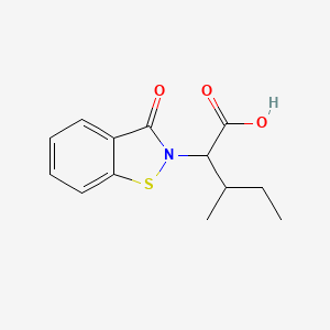 molecular formula C13H15NO3S B8740423 3-Methyl-2-(3-oxobenzo[d]isothiazol-2(3H)-yl)pentanoic acid CAS No. 1230152-00-7