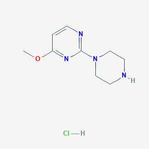 molecular formula C9H15ClN4O B8740488 4-Methoxy-2-(1-piperazinyl)pyrimidine hydrochloride 